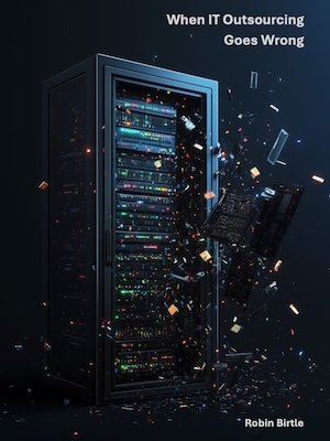 Image of exploding rack of computers